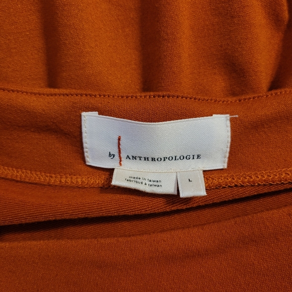 Anthropologie Burnt Orange Knit Column Midi Dress - Picture 6 of 7